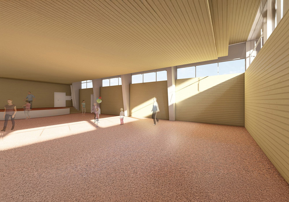 render progetto sala conferenza